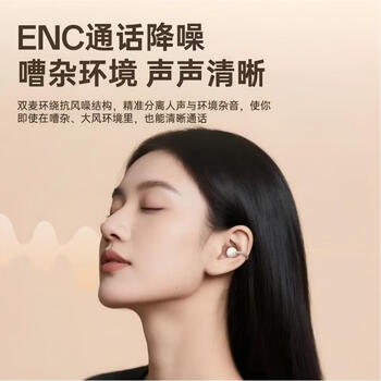 纽曼（Newmine）LY63Pro 耳夹式骨传导概念无线蓝牙耳机 超长续航超级快充防汗防水主动降噪通话降噪 黑色