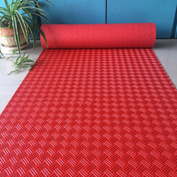 pvc橡胶地垫塑料地毯卫浴厨房楼梯室外满铺防滑地垫地板垫子 红色金