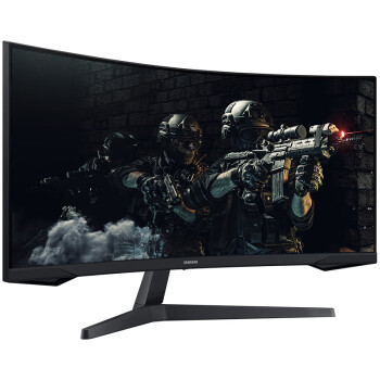 三星（SAMSUNG）34英寸 165Hz 2K 1000R曲面 1ms DP1.4接口 HDR10 FreeSync 玄龙骑士 带鱼屏 电竞 显示器 C34G55