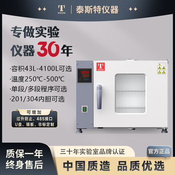 TAISITE泰斯特 43L鼓风干燥箱 不锈钢内胆 烘箱烘干箱实验箱 TW43L