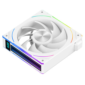 安耐美（Enermax）积木风扇 CL30 12CMARGB机箱风扇 水冷散热风冷风扇 数字显屏 正叶白色单个