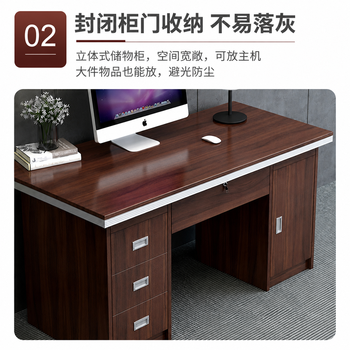 中伟(ZHONGWEI)电脑桌办公室油漆木质书桌写字桌台式职员财务办公桌1.4米 中伟(ZHONGWEI)电脑桌办公室油漆木质书桌写字桌台式职员财务办公桌1.4米