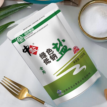 i中盐 绿色低钠盐未加碘盐家用食用盐厨房烹饪用盐 单袋装