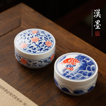 纹青花印泥盒价格报价行情- 京东