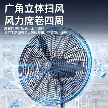 巨成云 工业风扇摇头电扇落地扇 大功率工厂风扇 750mm落地扇（塑叶） 一台价