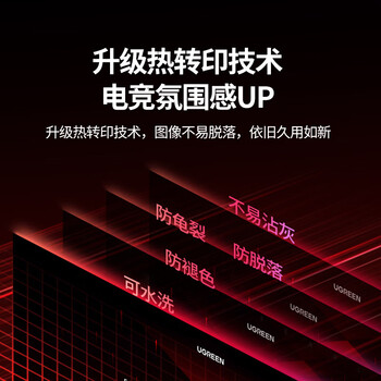 绿联超大号桌垫 细面顺滑 灵敏操作 网纹防滑 经久耐用 可水洗 易清洁 防褪色 800*300*4mm 红色 绿联超大号桌垫 细面顺滑 灵敏操作 网纹防滑 经久耐用 可水洗 易清洁 防褪色 800*300*4mm 红色