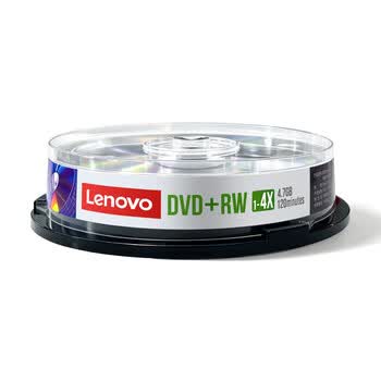 联想（Lenovo）DVD+RW 空白光盘/刻录盘 1-4速4.7GB 台产档案系列 桶装10片 可擦写 可重复刻录