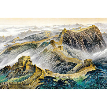 灰色 11万里长城 40*60厘米(整张)  自粘海报(撕开