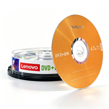 联想（Lenovo）DVD+RW 空白光盘/刻录盘 1-4速4.7GB 台产档案系列 桶装10片 可擦写 可重复刻录