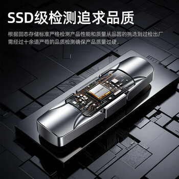 移速（MOVE SPEED）256GB固态u盘 USB3.2/Type-C 双接口U盘大容量手机电脑两用移动优盘 支持苹果15-18 逸V系列