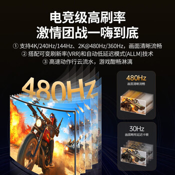 绿联HDMI2.1 4K数字高清线 3D视频线 笔记本电脑机顶盒接显示器 动态HDR大屏观影编织线身 1米 80401