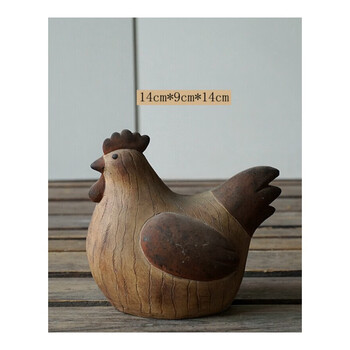 花园庭院动物摆件树脂人偶摆件家居装饰样品多款可选 陶土母鸡摆件