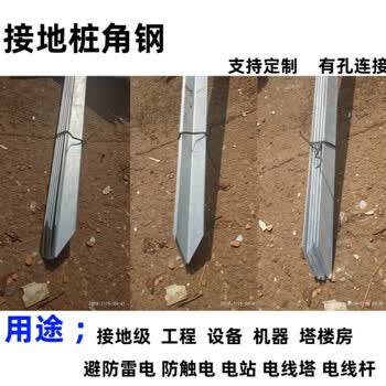 中掌柜 角钢条 镀锌角钢接地桩垂直接地极角铁尖角50x5l2500接 2.
