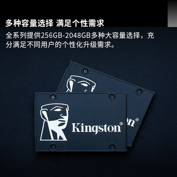 金士顿（Kingston）256GB SATA3 SSD固态硬盘 KC600系列 读速高达550MB/s AI电脑配件