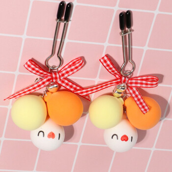 sm铃铛女用扮演sm铃铛乳夹情趣铃铛sm铃铛乳夹夜光乳夹泡泡球黄橙色