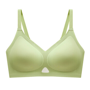庄莉媛无痕内衣女莫代尔大胸显小薄款聚拢桑蚕丝文胸夏固定杯防下垂