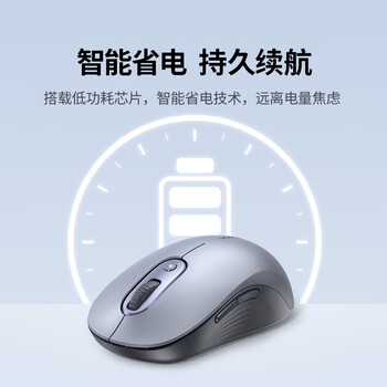 绿联商务办公无线蓝牙双模鼠标 轻音按键 人体工学设计 四档DPI调节 握感舒适 反应灵敏 灰色 绿联商务办公无线蓝牙双模鼠标 轻音按键 人体工学设计 四档DPI调节 握感舒适 反应灵敏 灰色