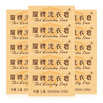 扇牌 洗衣皂150g*15块装 肥皂透明皂婴儿洗衣皂内衣皂易漂洗京东超市