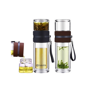 富光 紫金泡茶师双层玻璃杯290ML G1609-SH-290 富光 紫金泡茶师双层玻璃杯290ML G1609-SH-290