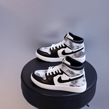 爱韩版aj高帮迷彩夜光莹板鞋男女鞋情侣款鬼步舞发光秋学生同款 迷彩