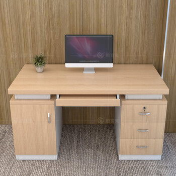 顺富美办公桌1.2米电脑桌办公桌职员桌书桌写字桌加厚款SBGZ-058-YM120
