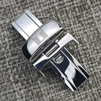 适用天梭皮带蝴蝶扣1853t035精钢卡扣t099手表带双按表扣男女配件