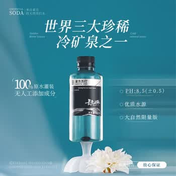 长生之脉 东方苏打天然苏打水克东0糖0气饮用水330ml*12瓶零添加小分子水