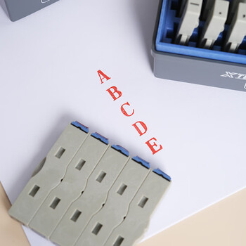 旗牌（Shachihata）Artline 财务日期数字符号拼接组合印章号码机套装 17字粒 15.1*11.7mm 00号 EGRN-60M 1套