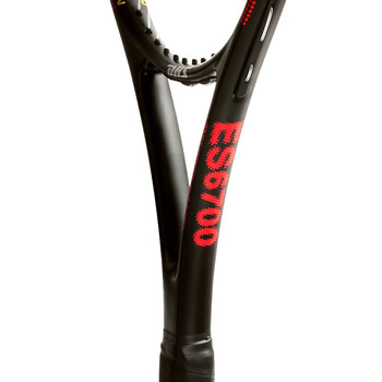 红双喜（DHS）网球拍铝合金碳复合单拍男女训练拍红色ES6700附三只装网球