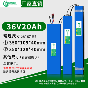 定製【精選好物】電動滑板車鋰電池24v36v48v長條內置電瓶60v20ah 36v