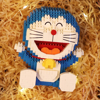 乐高哆啦a梦系列积木模型叮当机器猫微小颗粒静香男女孩拼装玩具 坐姿