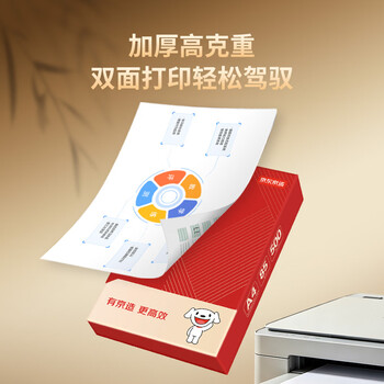 京东京造A4打印纸 85g复印纸 铂金系列 双面高档打印复印纸 500张*5包/箱(2500张)【碳中和认证】