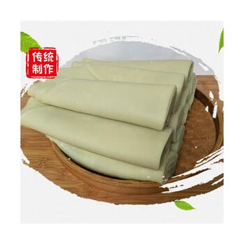 湖北天门特产新鲜湿豆饼绿豆皮传统农家手工现做鲜豆皮豆丝豆折 手工