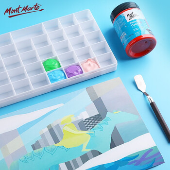 蒙玛特(Mont Marte)颜料盒44格 软盖调色盒水粉绘画调色板美术画画颜料盘套装 便携密封保湿盒2件套SX-ZYPJ-3美术写生 蒙玛特(Mont Marte)颜料盒44格 软盖调色盒水粉绘画调色板美术画画颜料盘套装 便携密封保湿盒2件套SX-ZYPJ-3美术写生