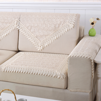 泰绣(taixiu) 欧式沙发巾时尚扶手巾蕾丝单双三人靠背巾防滑田园盖巾