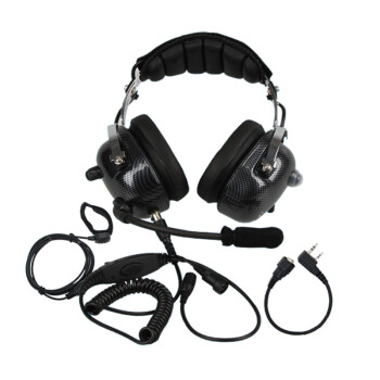 西尔得（XIERDE） 对讲机耳机 赛车耳机 航空咪 重型抗噪音耳麦 顶戴式头戴耳机 碳灰色K头