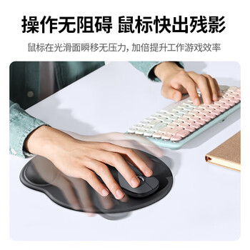 绿联鼠标垫护腕 人体工学护手腕托 舒适健康办公 柔软记忆棉 笔记本电脑桌面硅胶防滑手托 绿色