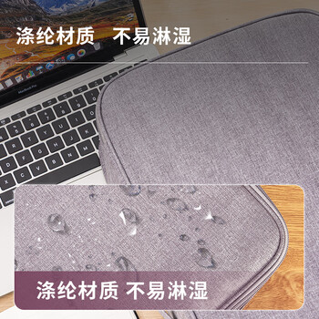 得力(deli)防水防尘证件收纳包 家用大容量多功能文件袋 内置PP隔板 单层 灰色   