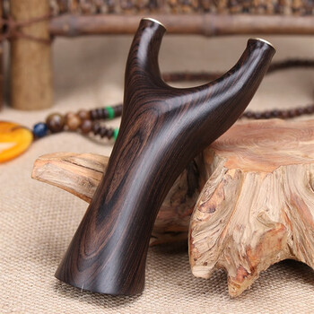 专用强力扁皮原木头质手工制作户外运动竞技速射弹弓器 70弓门(裸弓)