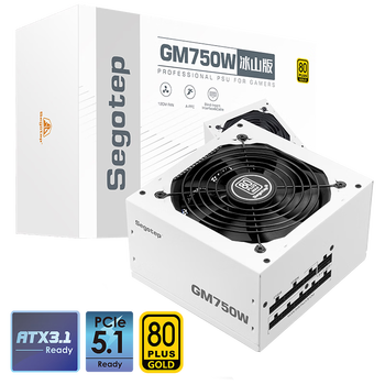 鑫谷(segotep)GM750W ATX3.1金牌全模组冰山版电源(12V-2X6支持5060Ti/5070Ti显卡/白色线材/台式电脑主机箱) 鑫谷(segotep)GM750W ATX3.1金牌全模组冰山版电源(12V-2X6支持5060Ti/5070Ti显卡/白色线材/台式电脑主机箱)