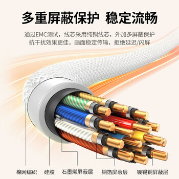 绿联HDMI2.1 4K数字高清线 3D视频线 电脑机顶盒接显示器 同轴硅胶细软轻巧合金编织 1.5米 15071 绿联HDMI2.1 4K数字高清线 3D视频线 电脑机顶盒接显示器 同轴硅胶细软轻巧合金编织 1.5米 15071