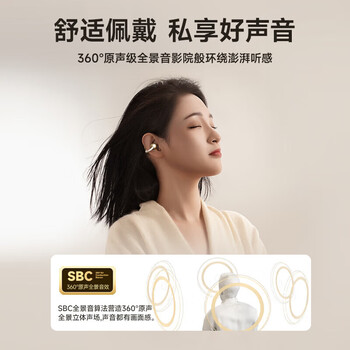 飞利浦（PHILIPS）耳夹式无线蓝牙耳机 骨传导概念 超长续航 360°全景环绕音 通话降噪 超轻化佩戴 TAT3469 蓝色