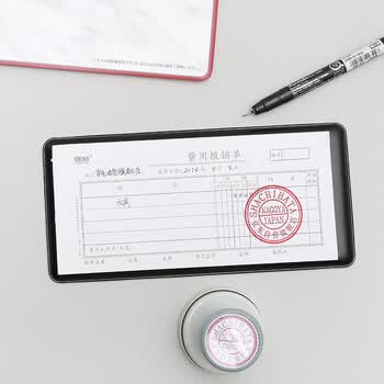 旗牌（Shachihata）Artline 办公财务印章印台印垫支票盖印签字多用垫板 黑色 IMS-1A