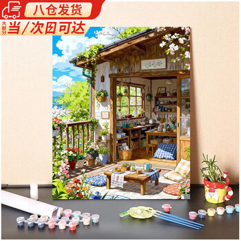 阿狸数字油画图片- 京东