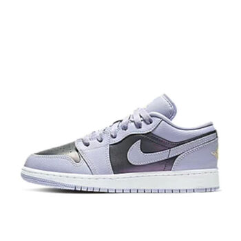 aj1女鞋aj1男鞋运动鞋低帮郭艾伦纯白倒钩扣碎板鞋 aj1低帮紫葡萄 37