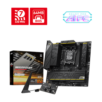 AMD锐龙R9 9950X搭微星B850MPOWER超频主板 游戏电竞主板 主板CPU套装 板U套装