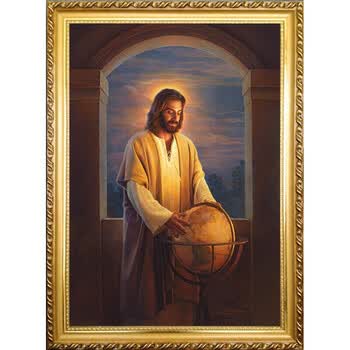 高博士 耶稣画像 以马内利 主 基督教装饰画 十字架油画艺术 客厅壁挂