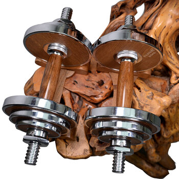 PROIRON普力艾 核桃木钢制哑铃男20KG男女健身哑铃可调节 高档礼品哑铃 PROIRON普力艾 核桃木钢制哑铃男20KG男女健身哑铃可调节 高档礼品哑铃