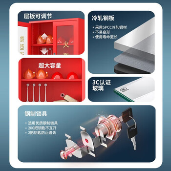 奈高(NAIGAO)消防柜微型消防站消防器材柜应急物资柜灭火器柜含器材1.8*1.6米 奈高(NAIGAO)消防柜微型消防站消防器材柜应急物资柜灭火器柜含器材1.8*1.6米