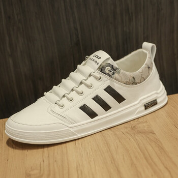 dkpe鞋靴男鞋2023年春秋季鞋子新款时尚男士板鞋潮流休闲鞋6306米白39